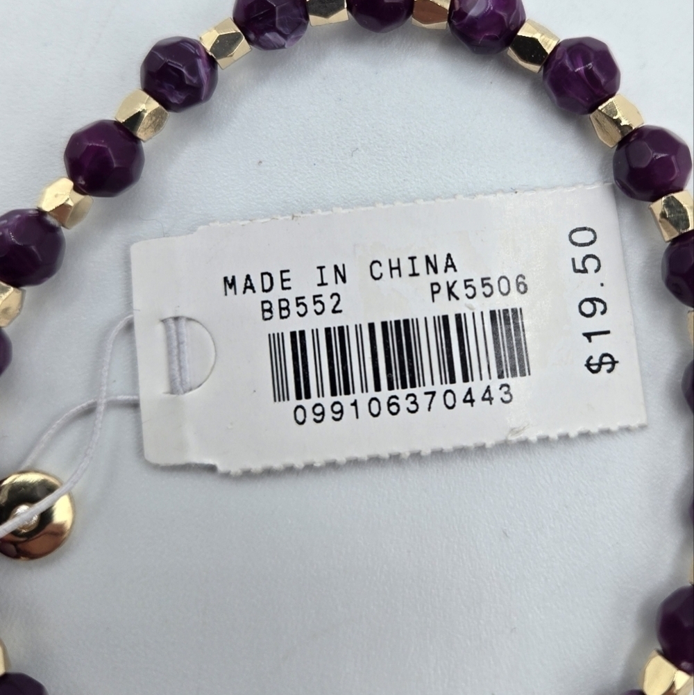 J Crew Beaded bracelet Dark Berry - Picture 4 of 5